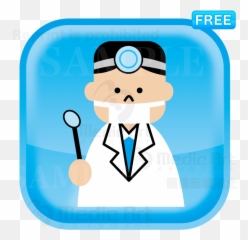 Lovely Button Icon Of Dentist - Medical Doctor png