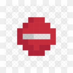 Prohibited Sign Icon - Wooden Spoon Pixel Art png