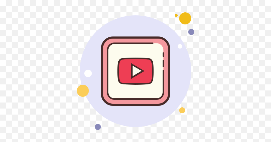 Youtube Icon In Circle Bubbles Style - Icon Aesthetic Twitter Logo Png,Youtube Circle Icon Png