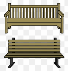 Bench Clip Art Library - Cartoon Bench Png Transparent,Park Bench Png