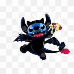 Love This Stitch Wearin A Toothless Costume U003c3 - png