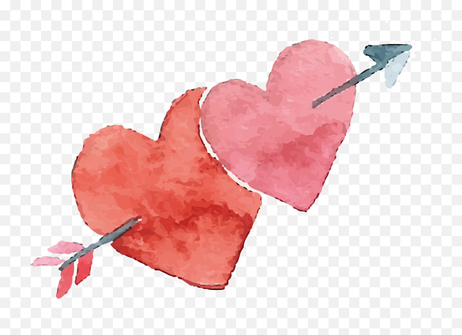 Download Heart Valentines Day - Valentines Day Watercolor Paint Png,Painting Png
