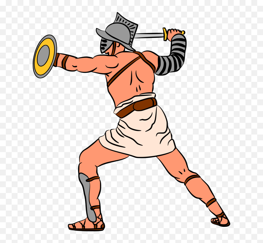 Ancient Rome Gladiator Clipart - Ancient Rome Gladiators Cartoon Png,Gladiator Png