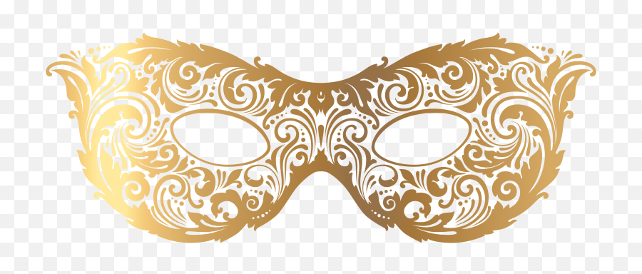 Gold Carnival Mask Transparent Png - Transparent Background Masquerade Mask Transparent,Phantom Of The Opera Mask Png