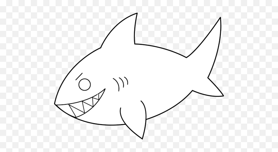 Fish Outline Cliparts And Others Art - Clip Art Black And White Shark Png,Fish Outline Png