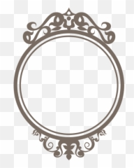 Decorative Ornate Round Frame - Clipart Png