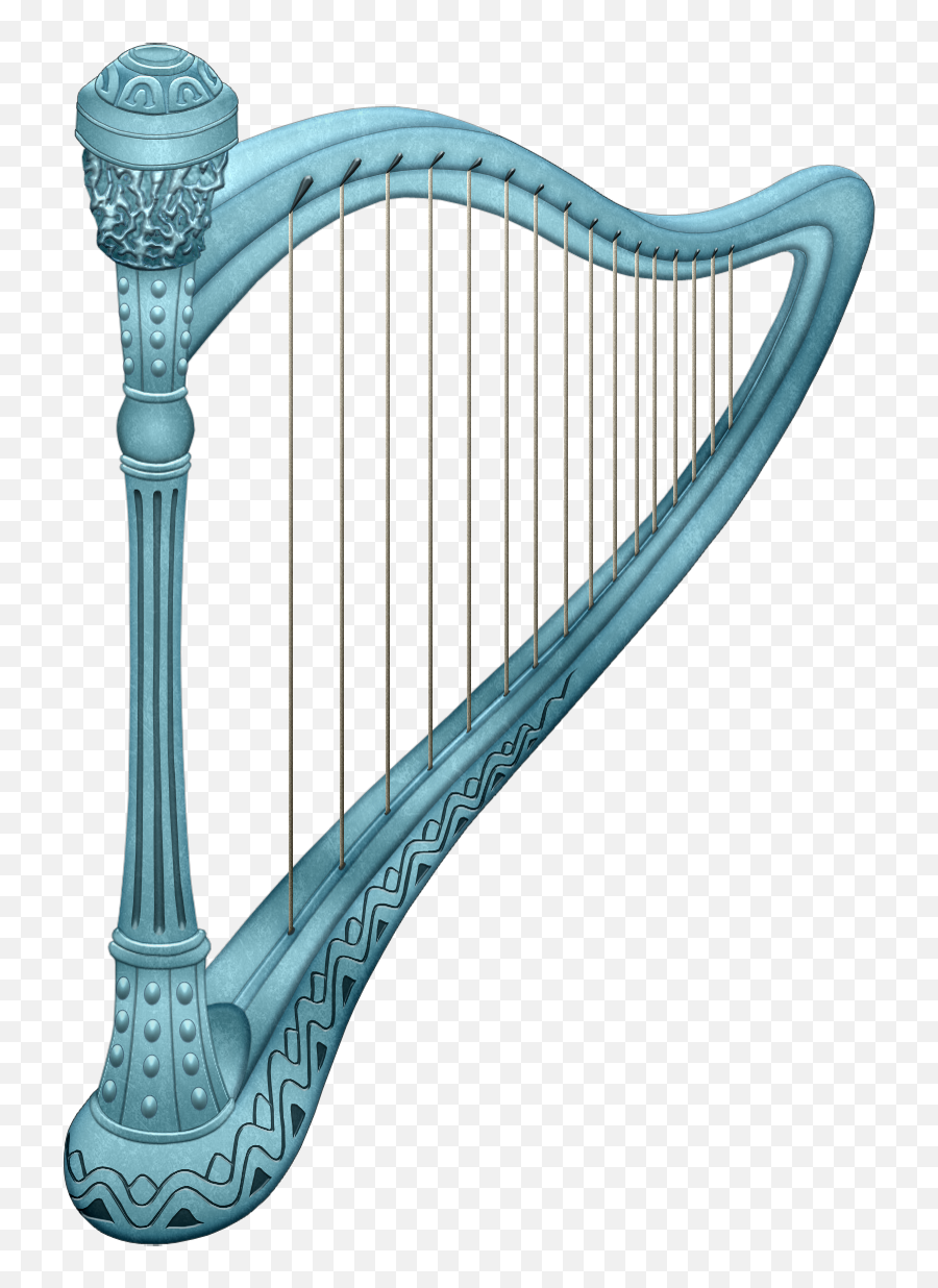 Blue Harp Png Clipart Picture - Blue Harp Clipart,Harp Png