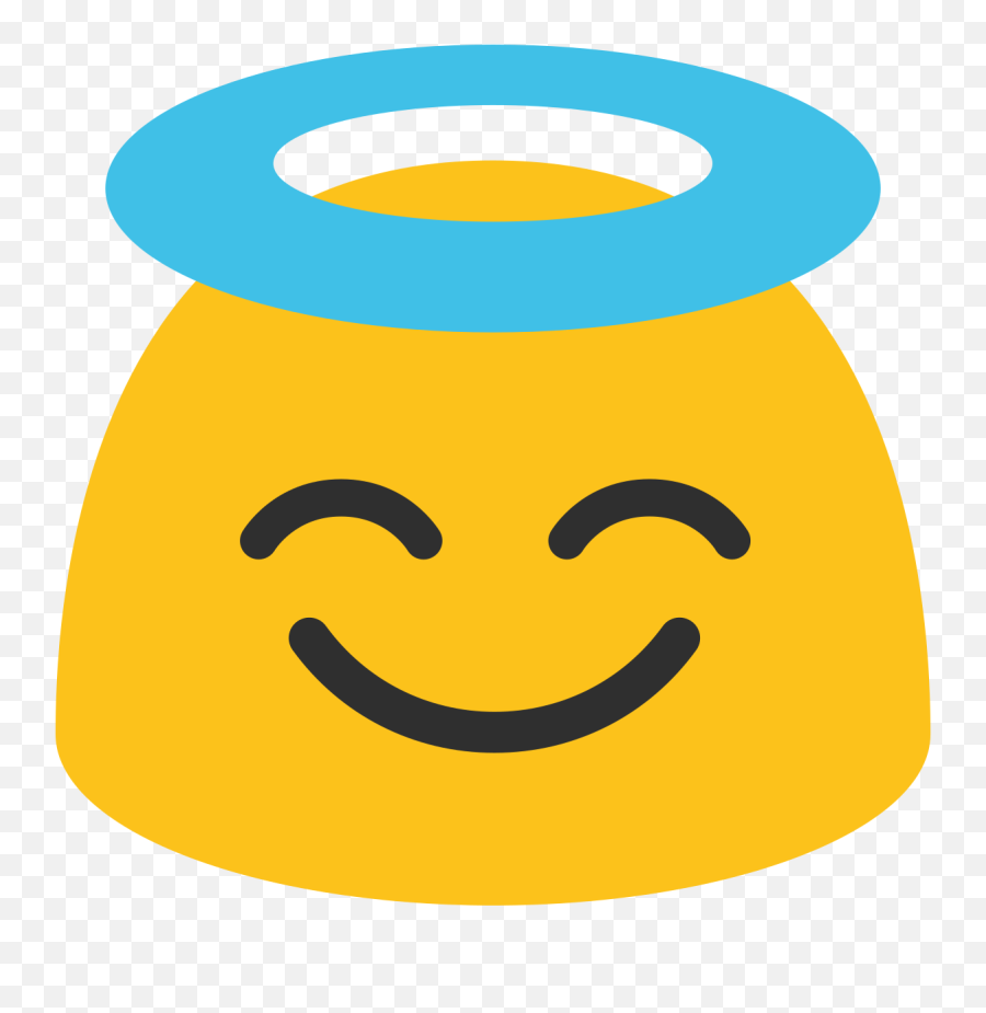 Emoji U1f607 - Angel Google Emoji Blob Png,Angel Emoji Png