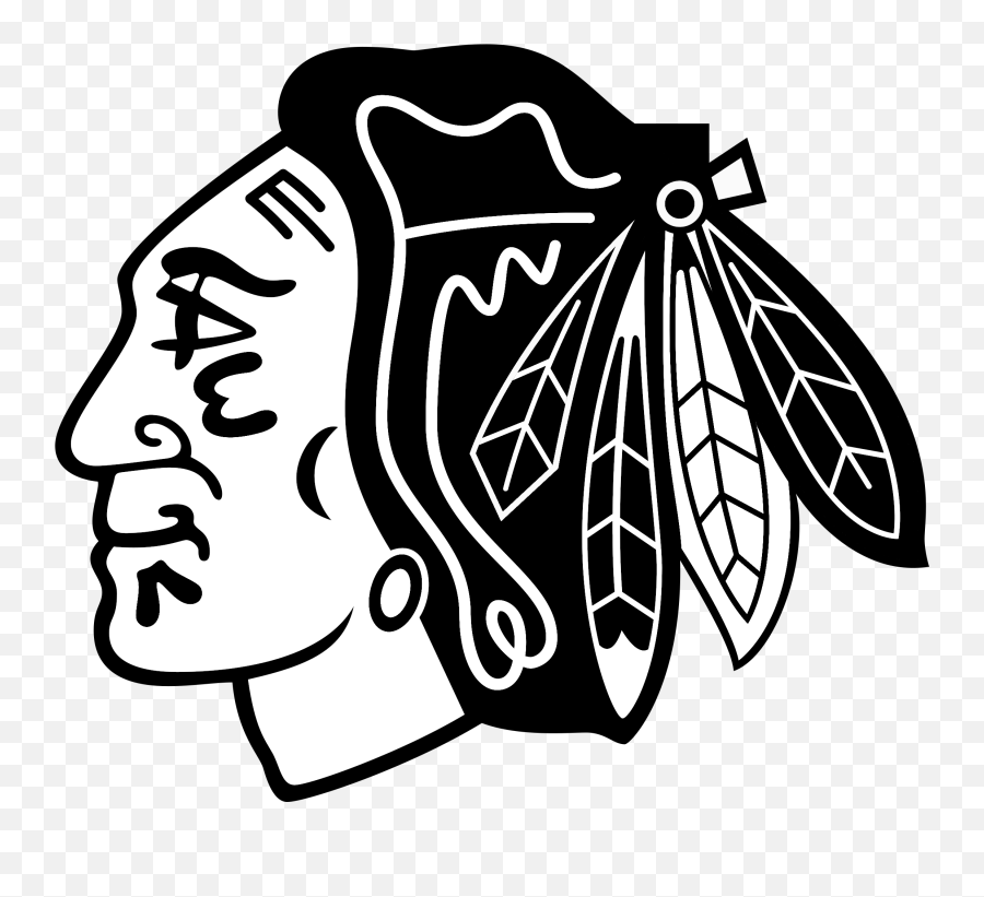 Download Blackhawks Logo Black And - Chicago Blackhawks Logo Svg Png,Blackhawks Logo Png