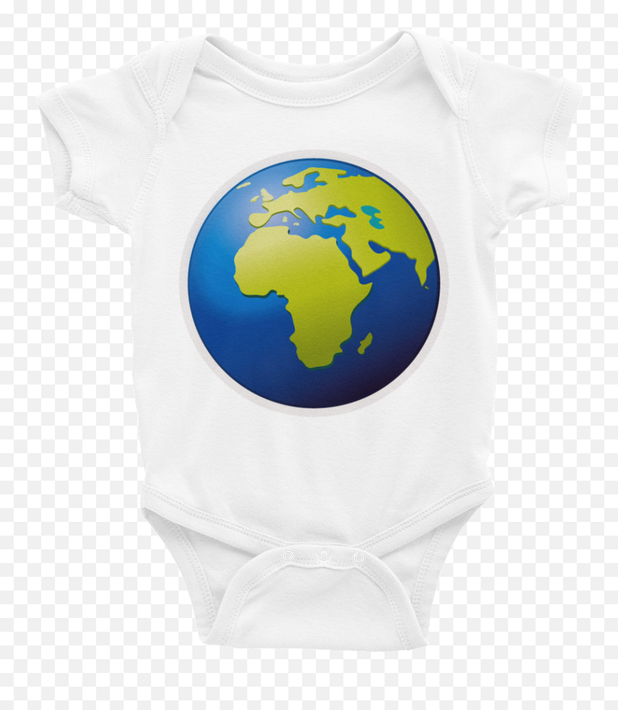 Emoji Baby Short Sleeve One Piece - World Emoji Overlay Png,Earth Emoji Png