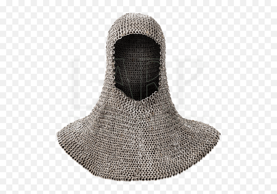 Flat Ring Round Riveted Chainmail Coif - Mail Png,Chainmail Png