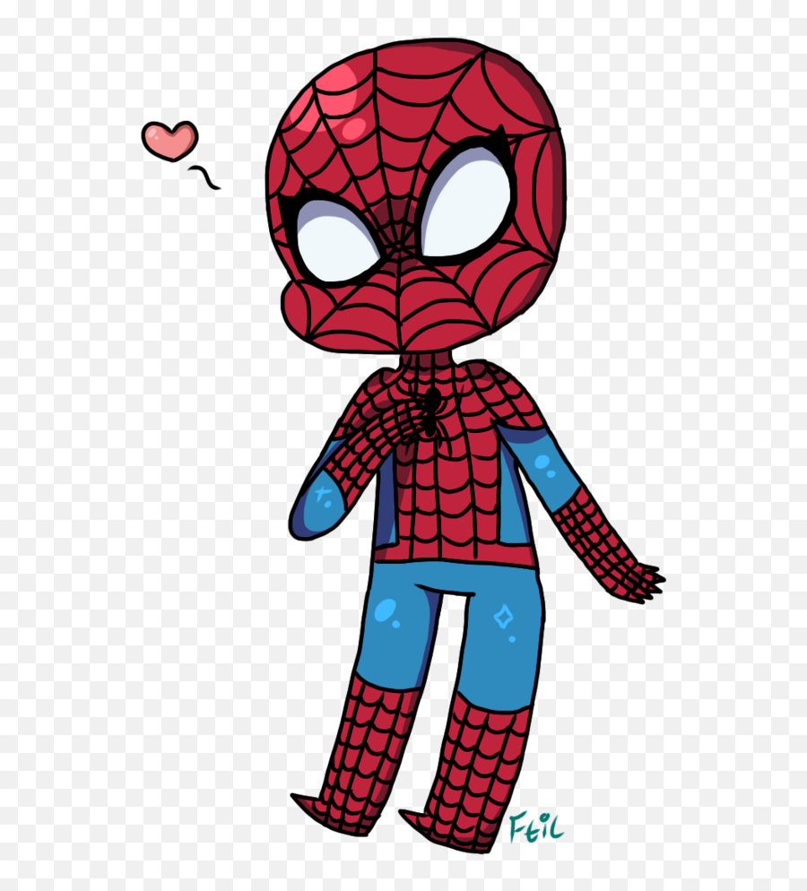 Spiderman Chibi By Finethingsinlife - Spider Drawing Png,Spiderman Clipart Png