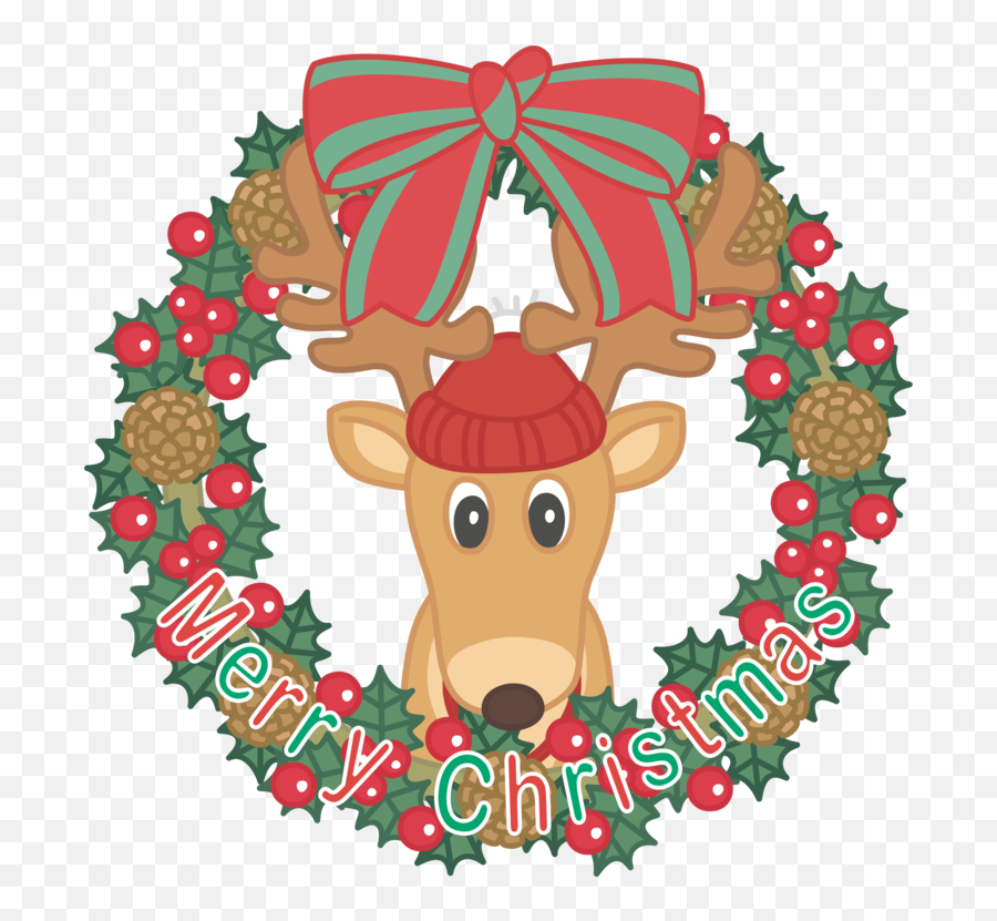 Christmas Evedeerreindeer Png Clipart - Royalty Free Svg Png Reindeer Christmas Cartoon Cute Transparent Reindeer,Santa And Reindeer Png