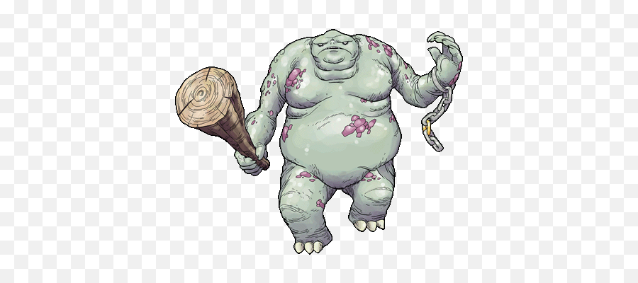 Ogre With Bat And Chain Transparent Png - Ogro Png,Ogre Png