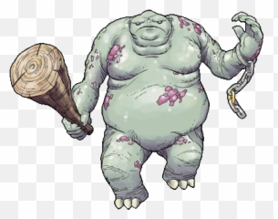 Ogre With Bat And Chain Transparent Png - Ogro Png,Ogre Png