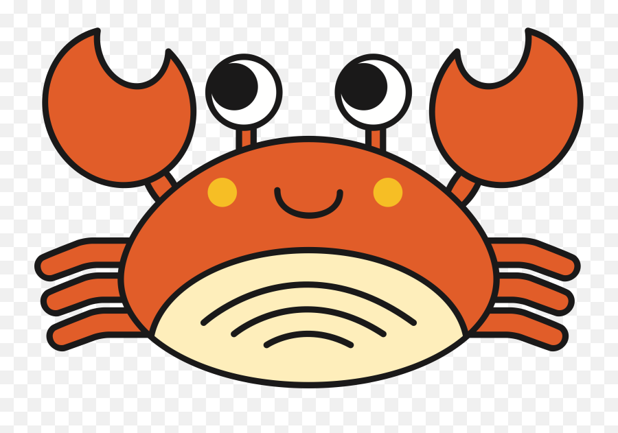 Area Food Snout Png Clipart - Clip Art Of Cute Crab,Crab Clipart Png