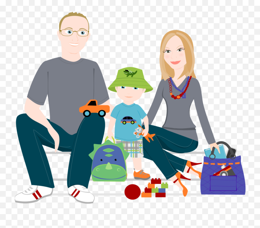 3 To 5 People Cartoon Family Drawing Custom Illustration U2014 Shy Socialites - Family Picture Of 3 Cartoon Png,Family Png
