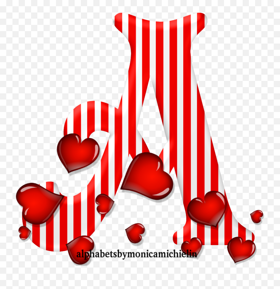 Monica Michielin Alfabetos Free Download Full Red Hearts - Clip Art Png,Png Hearts