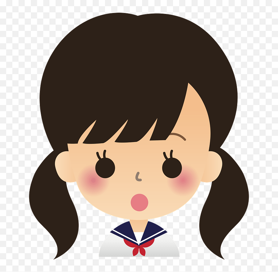 Surprised School Girl Clipart Free Download Transparent - Girl Face Clip Art Png,Surprised Png