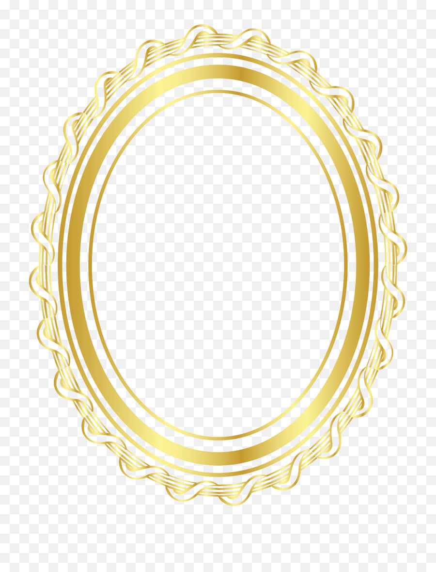 Free Gold Oval Frame Png With - Oval Moldura Dourada Png,Gold Frame Transparent Background