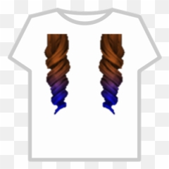 Brown Hair With Blue Streaks - Roblox T Shirt Hair Extensions Png,Streaks Png