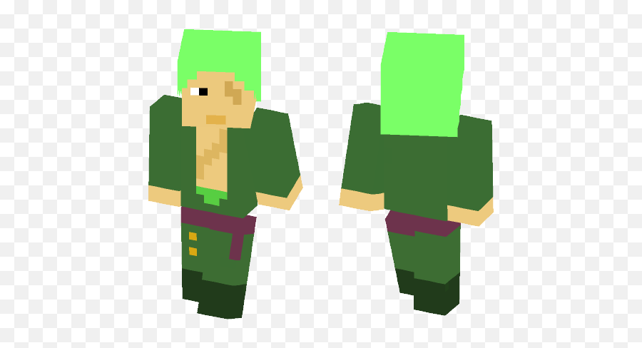 Download Roronoa Zoro One Piece Minecraft Skin For Free - Count Dooku Minecraft Skin Png,Zoro Png