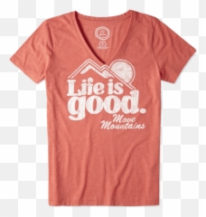 Womenu0027s Move Mountains Cool Veelife Is Good - Short Sleeve png