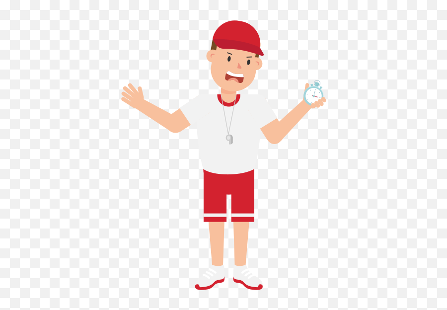 Filecoach Using A Stopwatch Cartoonsvg - Wikimedia Commons Sports Cartoon Character Transparent Png,Stopwatch Transparent