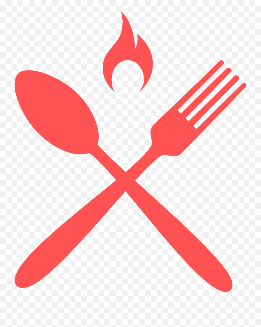 Knife Fork And Spoon Symbol Clipart - Transparent Background Fork And Spoon Png,Red Spoon Logo