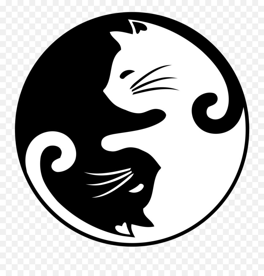 Cat - Cat Yin Yang Symbol Png,Yin Yang Png