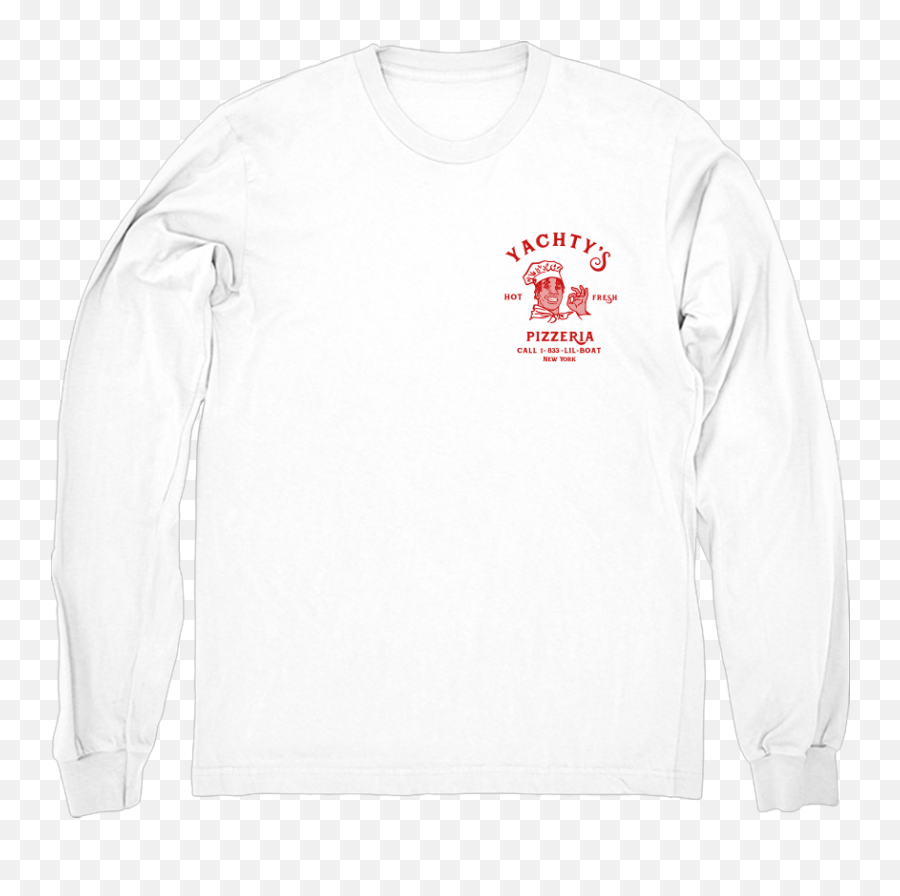 Pizzeria White Longsleeve - Long Sleeve Png,Lil Yachty Transparent
