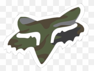 Clipart Fox - Fox Racing Head Png,Camouflage Png