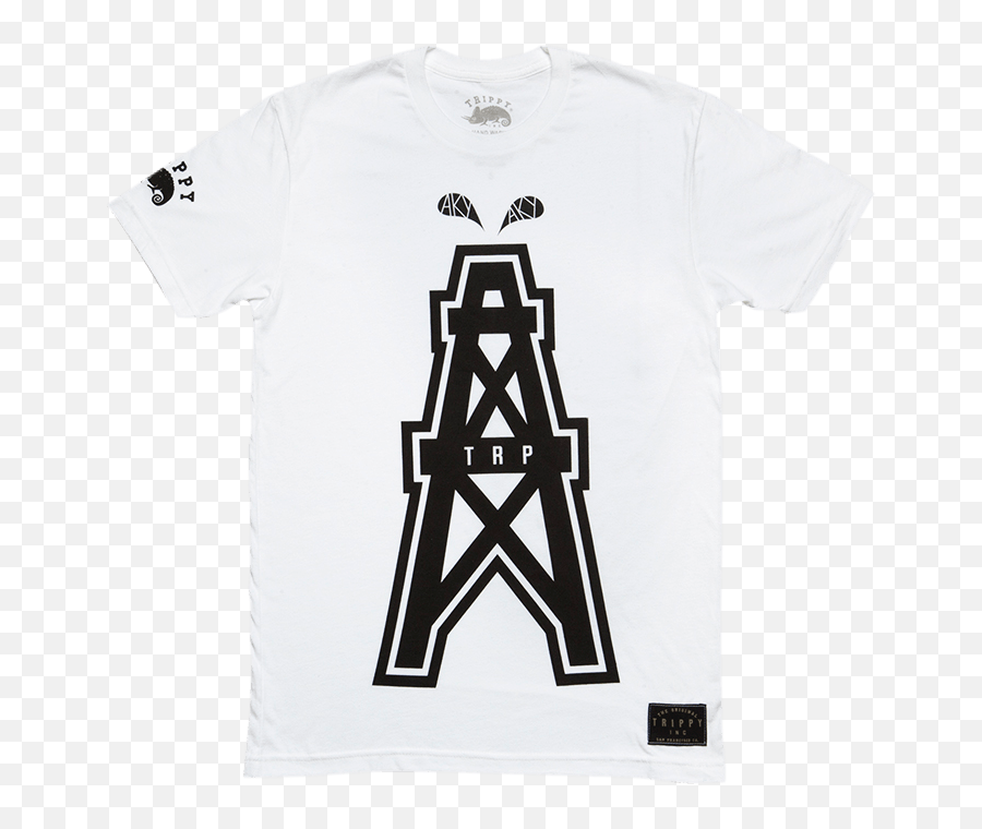 Menu0027s Oil Rig T - Shirt White The Trippy Stix Houston Oilers Png,Oil Rig Png