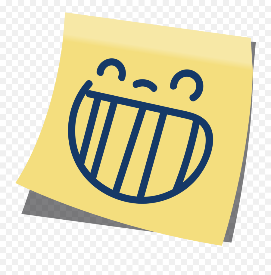 Free Emoji Post It Laugh Png With Transparent Background - Risata Png,Laugh Emoji Transparent