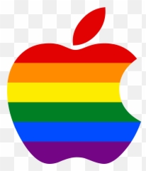 Green Apple Logo With Names - Gay Pride png
