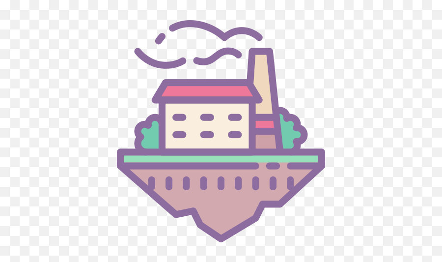 Floating Island Factory Icon - Factory Icon Island Png,Island Icon