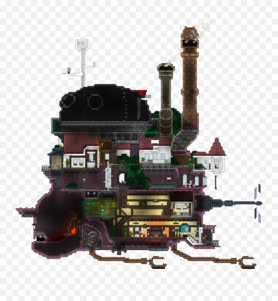 This Iconic Moving Castle I Made Terraria - Vertical Png,Howls Moving Castle Icon