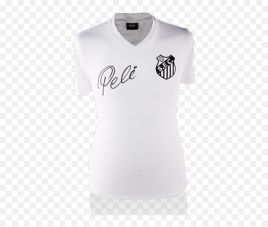 Pele Front Signed Retro Santos Shirt - Short Sleeve Png,Tom Brady Icon