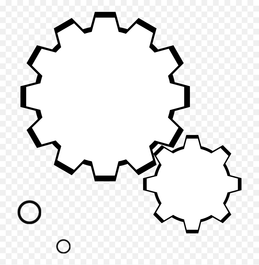 Simple Gears Png Svg Clip Art For Web - Download Clip Art White Gear Vector Png,White Settings Icon Png