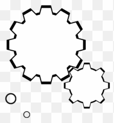 Simple Gears Png Svg Clip Art For Web - Download Clip Art White Gear Vector Png,White Settings Icon Png