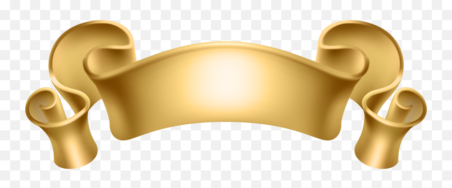 Gold Decorative Banner Transparent Png - Decorative Banner Transparent Png,Gold Bow Transparent Background