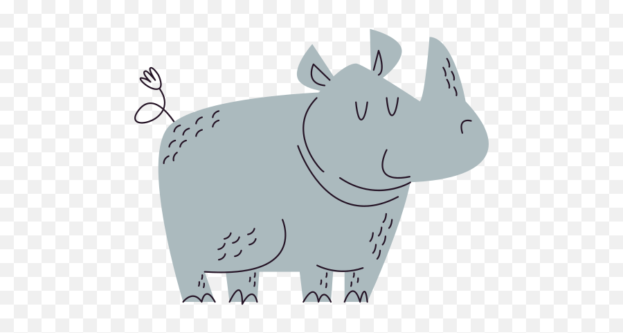 Rhinoceros Stickers - Free Animals Stickers Rinoceronte Sticker Png,Rhino 5 Icon