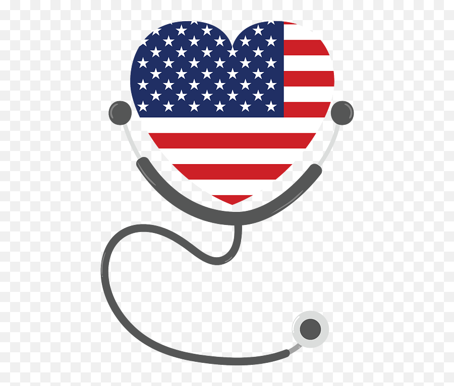 Nurse American Flag Stethoscope Apparel Womenu0027s T - Shirt For Clipart Flag Of America Png,Us Flag Status Icon