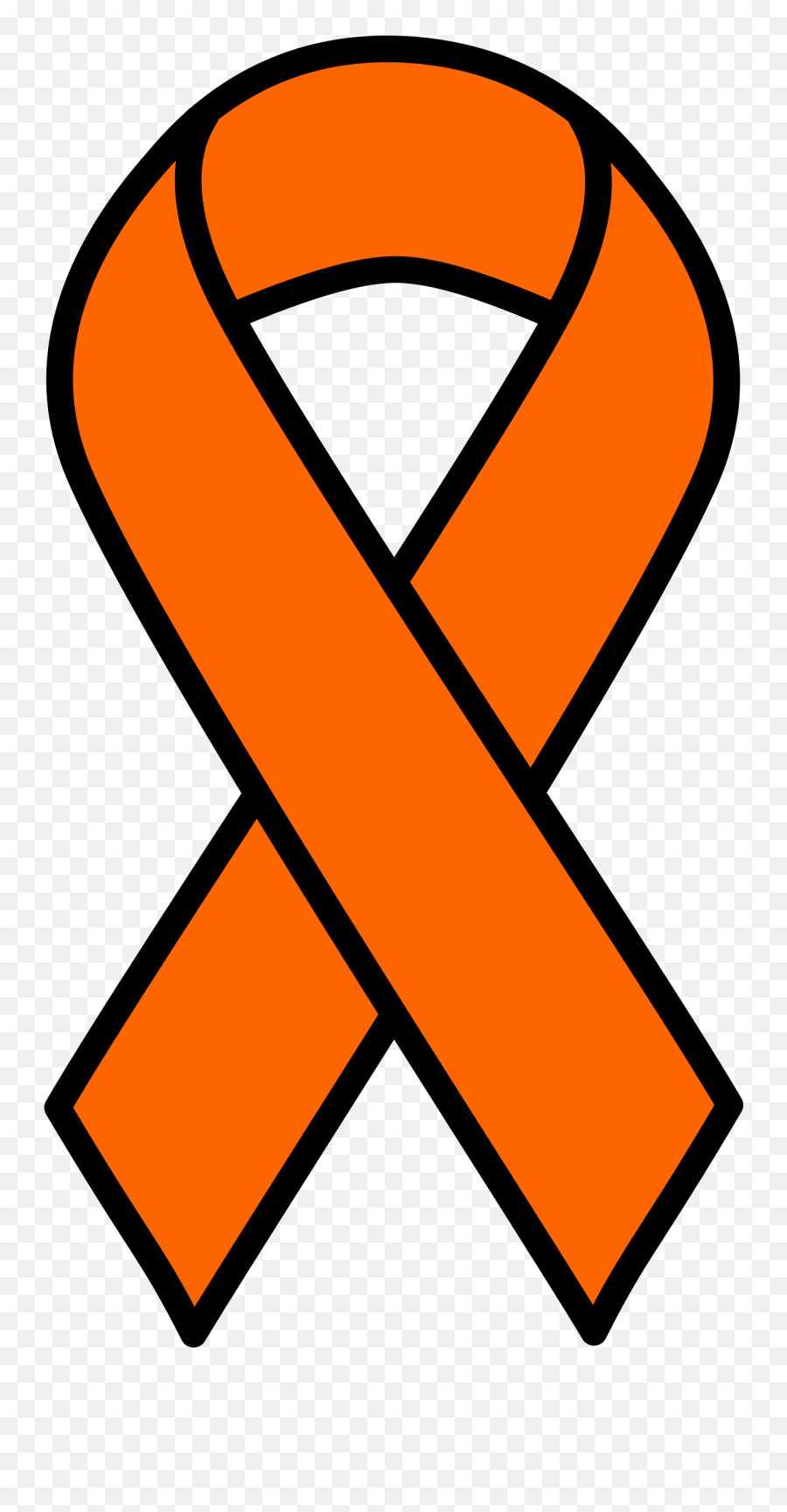 Orange Ribbon - Breast Cancer Ribbon Clip Art Png,Orange Ribbon Png