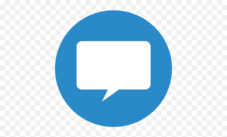 Chat Icon Png Blue Color Rounded Background - Blue Message Icon Png,Sms Fun Icon