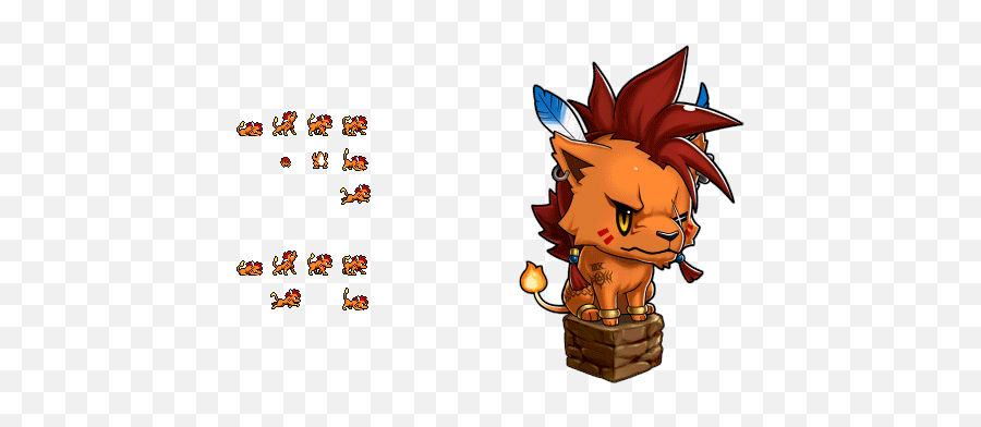 Mobile - Pictlogica Final Fantasy Red Xiii The Spriters Png,Fantasy Genre Icon