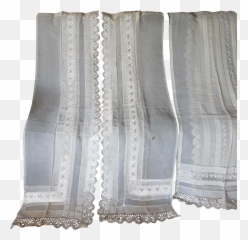 Library Of Lacy Fluffy Curtain Clipart Download Border Free - Linen Curtain With Lace png