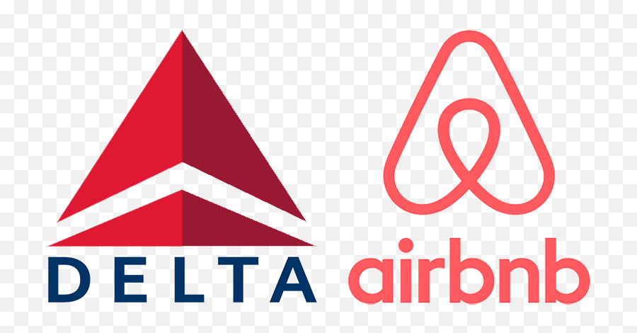 Download Delta Airbnb Partnership Logos - Delta Airbnb Png,Airbnb Logo Png