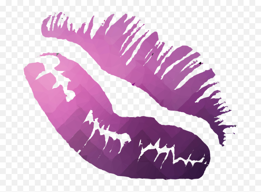 Purple Lips Clipart - Kisses Vector Png,Lipstick Kiss Transparent Background