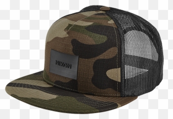 Team Trucker Hat Woodland Camo Menu0027s Nixon Hk - Hat Png,Snapback Png